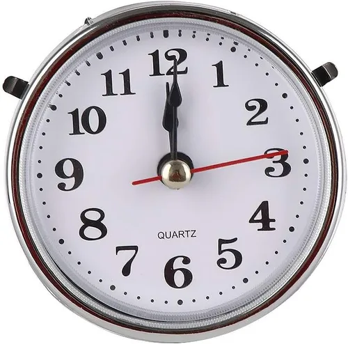 Elinna Movimiento del reloj: 2-1/2" (65mm) Reloj clásico de cuarzo Movimiento Inserto Número romano Cara blanca Recorte plateado Accesorios de reloj