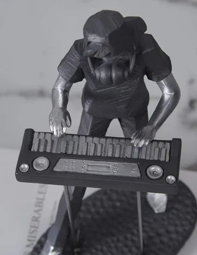 Miniatura 7 de HAUCOZE Estatua de músico, estatua musical, regalo, decoración del hogar, centro de mesa, escultura para piano estudio, dormitorio, poliresina, 10