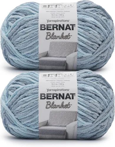 Miniatura 24 de Bernat - Estambre para mantas súper esponjoso acrílico, 2 paquetes de 300g/10.5 onzas, #6, chenilla gruesa de peso pesado para tejer y crochet