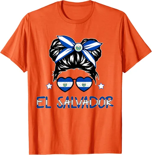 Miniatura 54 de Camiseta de El Salvador para Niñas Bandera Patrimonio Hispano Salvadoreño