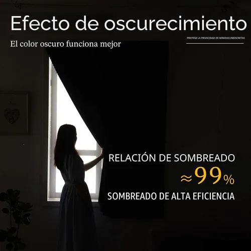 Miniatura 4 de Cortinas opacas portátiles y autoadhesivas para dormitorio y cocina, fáciles de instalar, cortinas térmicas para ventana para oscurecimiento