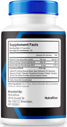 Miniatura 2 de NutraRize Paquete de 2 cápsulas de prostazen, píldoras oficiales de prostazen para apoyar la salud de la próstata, Prostazen Plus Premium Formula