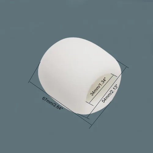 Miniatura 2 de Fielect 2 unids micrófono cubierta esponja espuma micrófono cubierta de micrófono de mano protección protección micro espuma filtro blanco