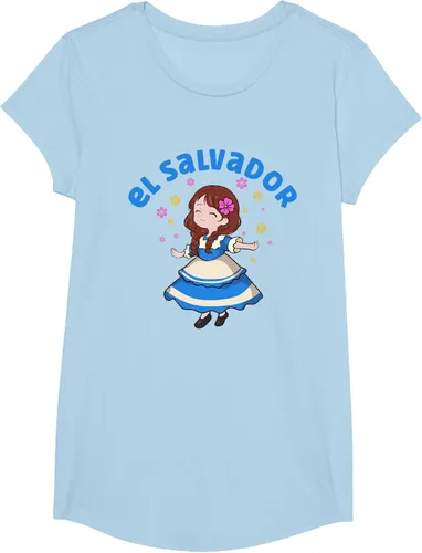 Miniatura 15 de Camiseta de mujer hispana con bandera salvadoreña de El Salvador Orgullosa, Negro