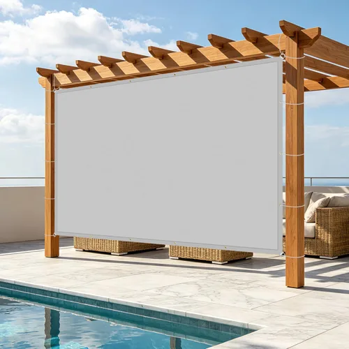 Miniatura 7 de Windscreen4less Toldo impermeable de 10 x 25 pies, con borde recto, para exteriores, bloqueo UV, para césped, patio, jardín, terraza, pérgola
