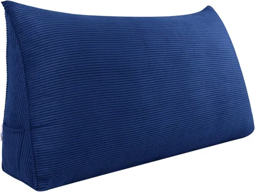 Miniatura 14 de Almohada de cuña para cabecero tamaño matrimonial XXL, almohada para respaldo de cama, cojín de respaldo para leer, ver la televisión, trabajar
