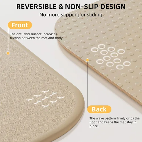 Miniatura 4 de Foldable Yoga Mat 75"x31" – 0.24" Thin Easy to store & carry – takes little space. Exercise mat: non-slip for home gym. Pilates mat: odor-free &