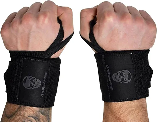 Miniatura 13 de Gymreapers Muñequeras de levantamiento de pesas (aprobadas por IPF) de 18 pulgadas, soporte de muñeca de calidad profesional con lazo para el pulgar