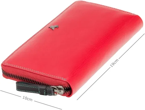 Miniatura 4 de Visconti Spectrum 33 - Cartera de cuero suave multicolor para mujer, Rojo