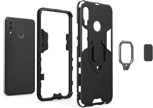 Miniatura 5 de LuluMain Compatible con Huawei Nova3, soporte de anillo de metal, a prueba de golpes, parachoques duro