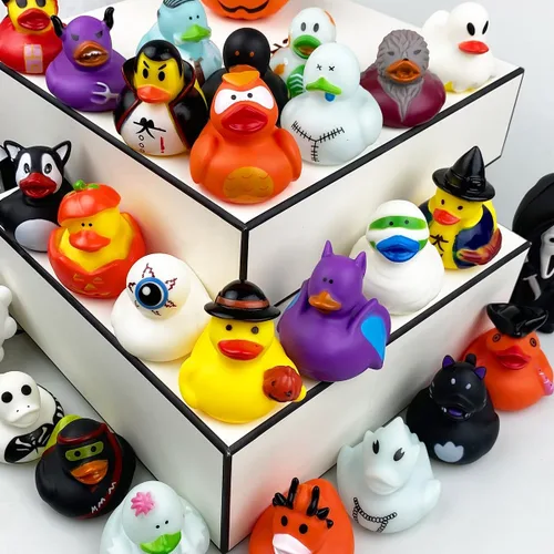 Miniatura 2 de Paquete de 24 Patos de Goma de Halloween Juguetes de Baño para Niños Pequeños Niños Niñas Juguetes de Halloween Favores de Fiesta de Halloween