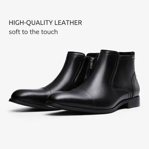 Miniatura 2 de Cestfini Botas Chelsea para hombre, cómodas botas de vestir de gamuza, botas de tobillo Chukka casuales para hombre