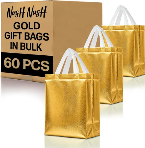 Miniatura 42 de Nush Nush Bolsas de regalo de color azul aguamarina de gran tamaño – Juego de 30 bolsas de regalo azul claro brillante con asas a granel – Bolsa