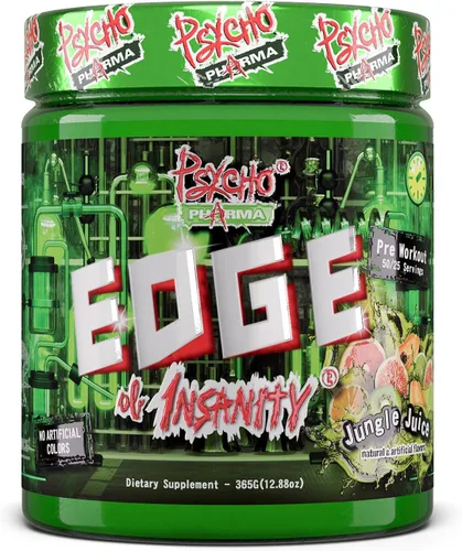 Miniatura 14 de Psycho Pharma Polvo de preentrenamiento de alta rigidez más fuerte, borde de locura, suplemento de preentrenamiento más intenso para bombas, fuerza