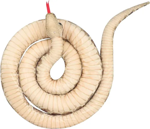 Miniatura 4 de BXT Peluche de serpiente de 7 pies de largo, animal de peluche de serpiente realista, juguete de peluche de serpiente gigante, juguete de broma
