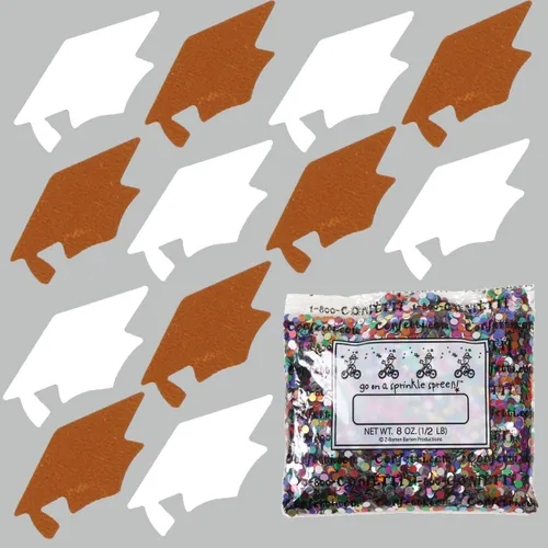 Miniatura 74 de Confetti Grad Cap Negro, Azul Marino Combo - 2 bolsas de media onza (1 oz)