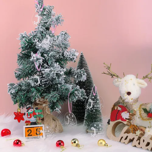 Miniatura 6 de 18 PIEZAS Adorno de Navidad de Voleibol Redondo de Acrílico Adorno Colgante de Jugador de Voleibol Adorno de Árbol de Navidad de Voleibol ¡Créelo!