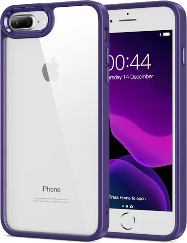 Miniatura 91 de HOOMIL Funda para iPhone 7 Plus/iPhone 8 Plus de 5.5 pulgadas, no amarillea, protección contra caídas, cubierta trasera dura transparente