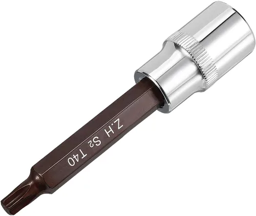 uxcell 1/2" Drive x T40 Torx Bit Socket, S2 Brocas de acero CR-V Sockets 4" Longitud Uso con llave de trinquete, barra deslizante, barra de extensión