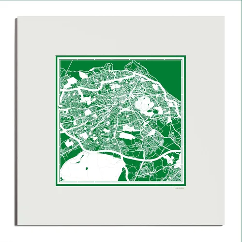 Miniatura 40 de O3 Design Studio Mapa de corte de papel Madrid negro mate de 20 x 20 pulgadas