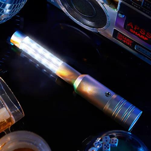 Miniatura 7 de Lewtemi 4 piezas de luces de botella para niña, luces estroboscópicas de servicio de botella de batón, recargables, champán, bengalas de mano