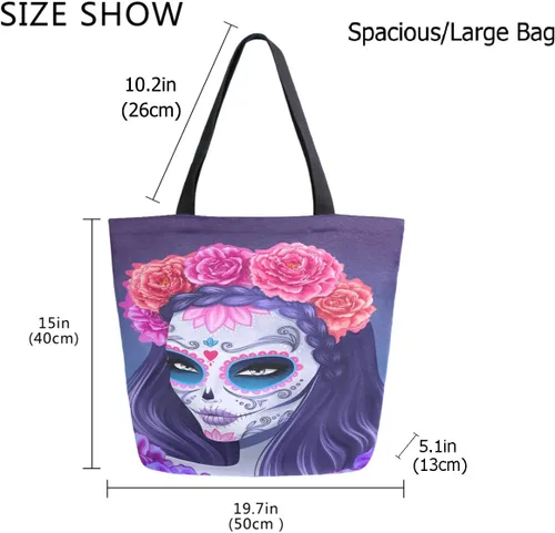 Miniatura 3 de Elegante bolsa de hombro extragrande con estampado para viajes a la playa, fin de semana, gimnasio, compras de comestibles..