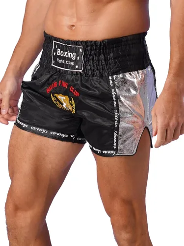 Miniatura 3 de Pantalones cortos de boxeo Muay Thai para hombre, pantalones cortos de kickboxing, artes marciales, entrenamiento, gimnasio, entrenamiento