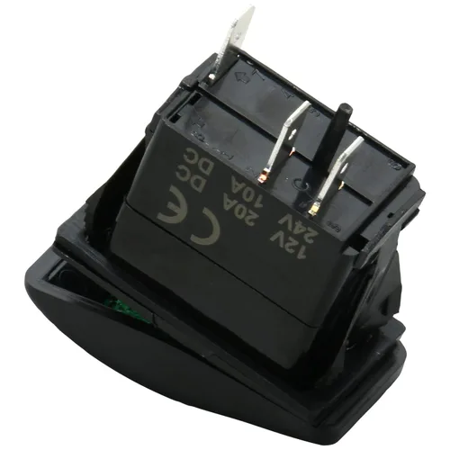 Miniatura 8 de Amarine Made 12v 20 Amp Impermeable LED On/Off Boat Marine SPST 3P Interruptor basculante con luz (verde)