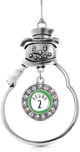 Miniatura 100 de Inspired Silver - Roller Queen - Adorno de Navidad plateado - Adorno circular para árbol de Navidad con circonita cúbica - Decoración colgante