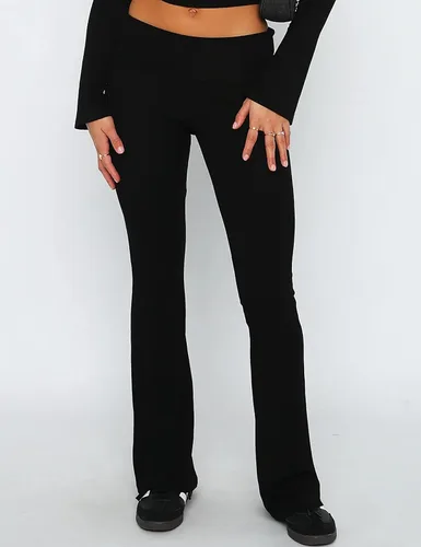 Miniatura 5 de KMBANGI Pantalones ajustados para mujer, tiro bajo, corte de bota, elásticos, pantalones acampanados para yoga, pantalones deportivos largos Y2K