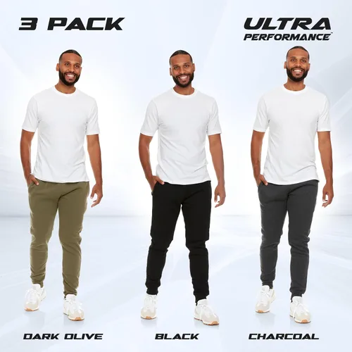 Miniatura 2 de Ultra Performance 3 Pack Mens Joggers Mens Athletic Sweatpants with Pockets for Men, Small - 5X
