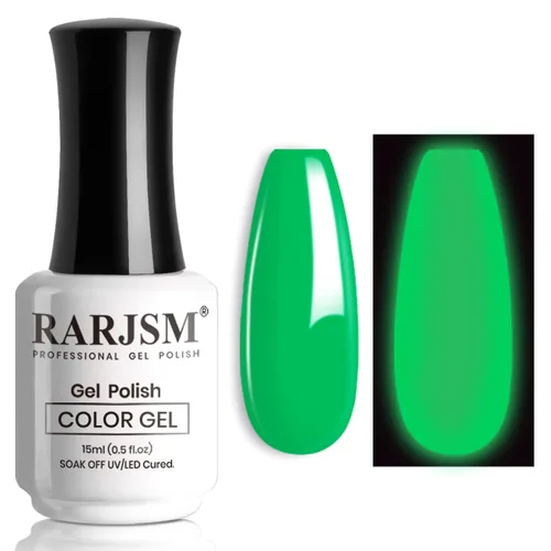 Miniatura 11 de RARJSM Esmalte de uñas de gel que brilla en la oscuridad, color blanco que brilla en la oscuridad, esmalte de uñas de gel luminoso para remojar UV