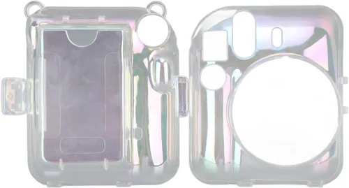 Miniatura 9 de Funda transparente para mini 12 instantáneos, cámara de película con capacidad para 10 películas en la parte posterior y correa ajustable