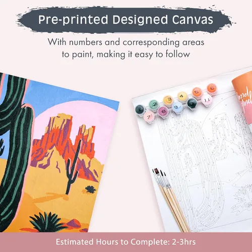 Miniatura 4 de Pink Picasso Kits de pintura de destinos coloridos por números para adultos y adolescentes Kits únicos de pintura de lienzo para bricolaje Kit