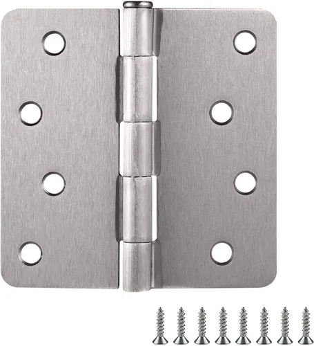Miniatura 14 de Design House Bisagras para puerta interior, 4.0 in. x 4.0 in., Redondeado, 1/4-pulg Radio, Acero, Pre-Lubricado, Herrajes para Puerta, Negro Mate