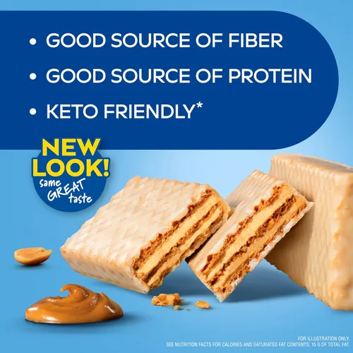 Miniatura 5 de Atkins Galletas de proteína crocantes, 305405, Peanut Butter, 1