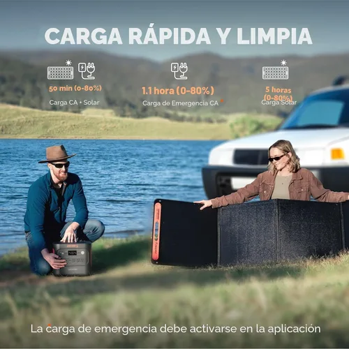 Miniatura 4 de Jackery Explorer 2000 v2 Estación de Energía Portátil, Batería de Respaldo Doméstica LiFePO4 de 2042Wh, Generador Solar de 2200W, Carga Rápida USB-C