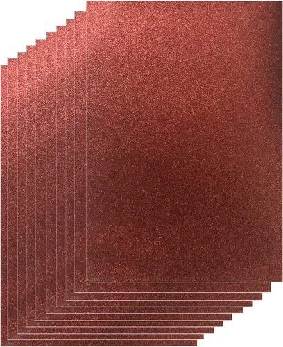 Cartulina con purpurina, 10 hojas de 12 x 8 pulgadas, cartulina brillante con purpurina de 8.82 oz, papel de manualidades para álbumes de recortes,