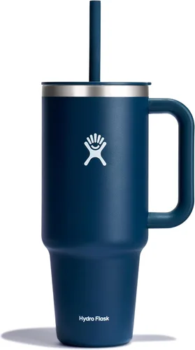 Miniatura 36 de Hydro Flask Vaso de Viaje con Asa, Tapa y Pajita - Acero Inoxidable Aislado en 24 Oz Aloe