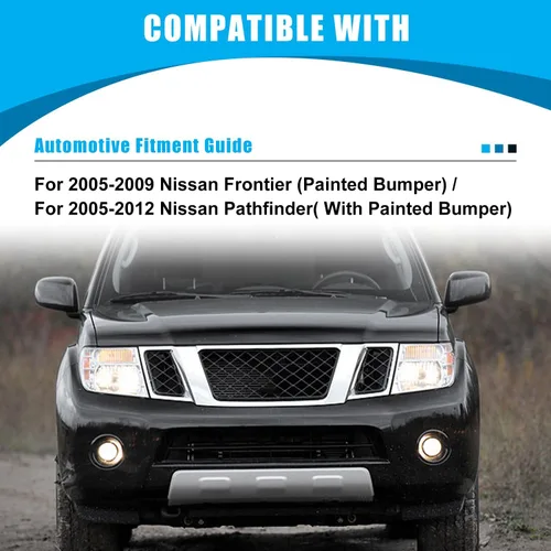 Miniatura 7 de CPW Luces antiniebla compatibles con Nissan Pathfinder 2005 2006 2007 2008 2009 2010 2011 2012 [Frontier 2005-2009] Luces antiniebla de conducción