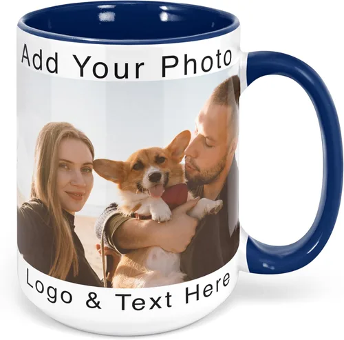Miniatura 8 de Taza personalizada con texto en inglés "I Love You", regalos personalizados para parejas, regalos románticos con fotos para el día de San Valentín