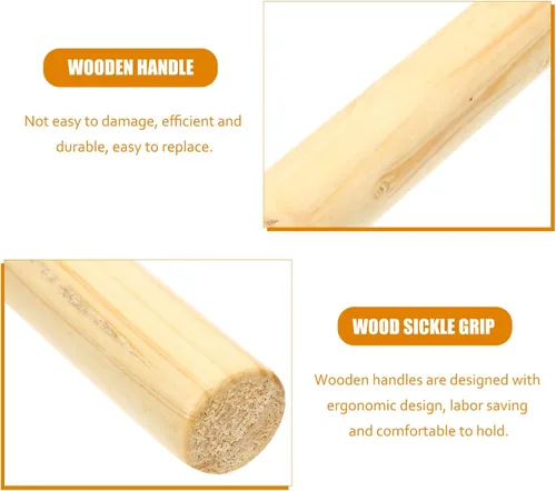 Miniatura 3 de 4 piezas de mango de pala de madera de repuesto manijas de madera antideslizante mango de madera dura jardinería hoces