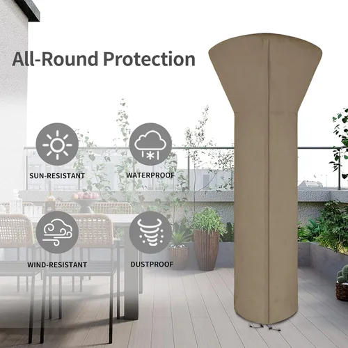 Miniatura 7 de Easy-Going Funda para calentador de patio con cremallera y bolsa de almacenamiento, cubierta impermeable para calentador de exterior, a prueba