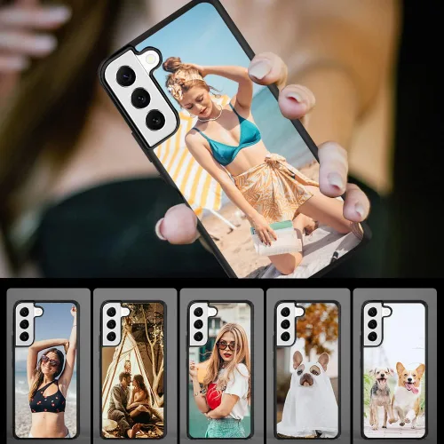 Miniatura 7 de Funda de sublimación de 5 piezas compatible con Samsung Galaxy S23 en blanco, imprimible, personalizada, TPU suave + policarbonato duro