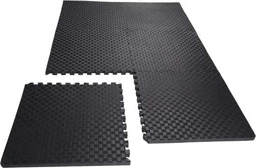 Miniatura 8 de BalanceFrom Tapete de Azulejos de Espuma EVA Entrelazada para Ejercicio de 24 x 24 pulgadas, suelo de rompecabezas antideslizante para gimnasio