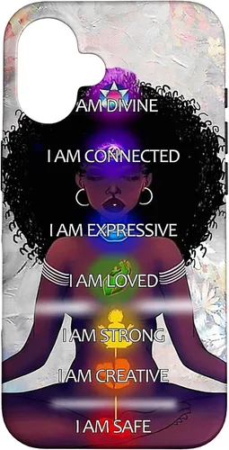 Miniatura 32 de Black Women Chakra Connected Expressive Strong Curly Hair Case for iPhone 17
