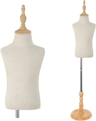 Forma de vestido de maniquí infantil, forma de vestido ajustable para niña y niño para ropa, bufanda, ventana, exhibición de tiendas, 2-3 años