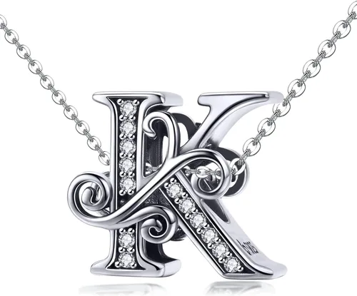 Miniatura 4 de BETTY&SARAH dije de plata esterlina 925 con forma de letra, para pulseras Pandora, letra del alfabeto, joya, regalo para mujer