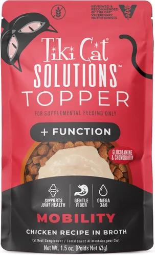 Miniatura 12 de Tiki Cat Solutions Topper, Fussy, Receta de atún en caldo, bolsa de 1.5 onzas (12 unidades)