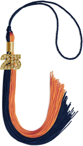 Miniatura 84 de Endea Graduation Borla de doble color con dije dorado (negro/oro brillante, 2022)